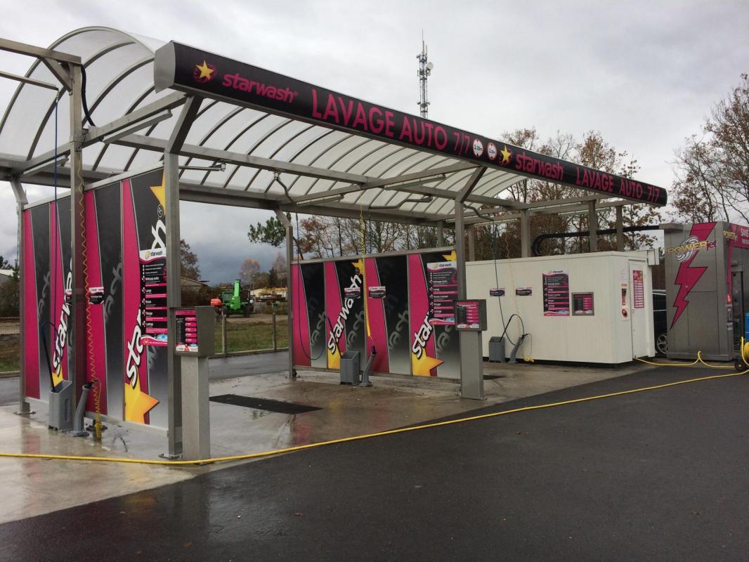 OSSATURE STATION DE LAVAGE AUTO EN INOX